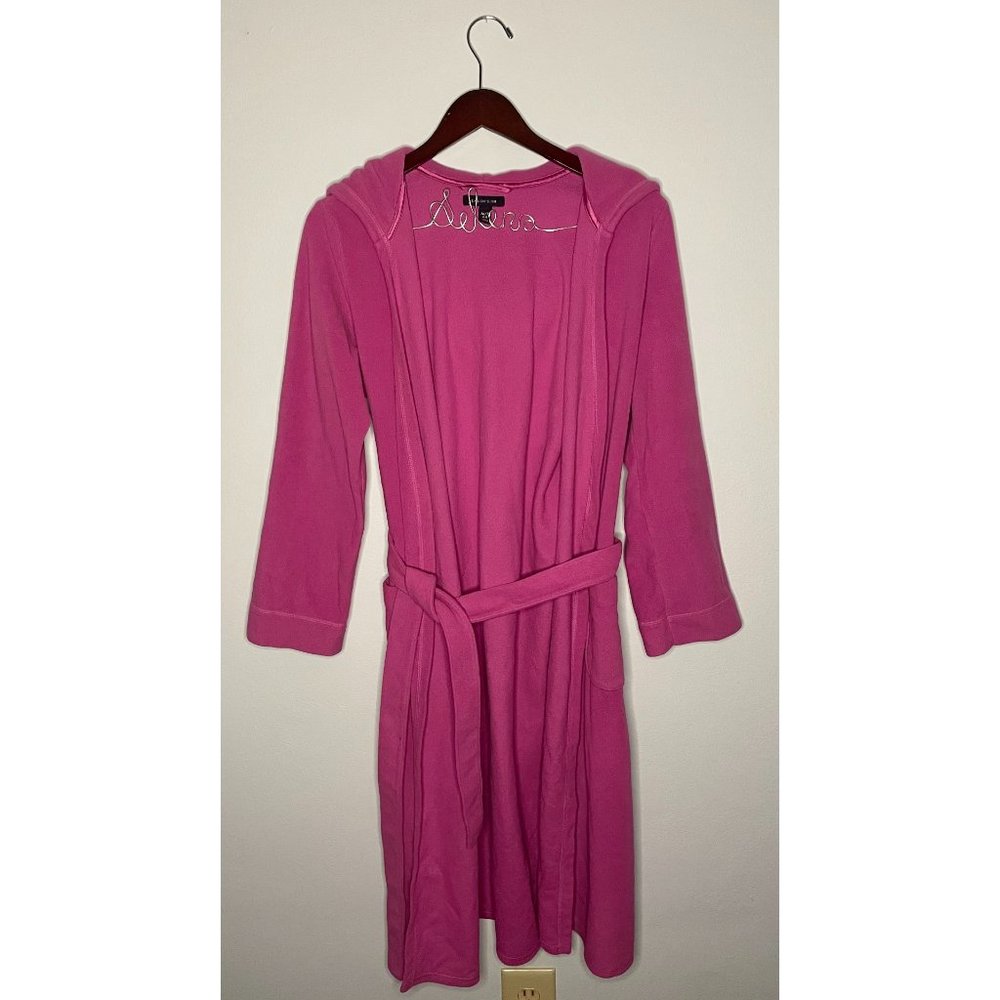Land's End Size M (10-12) Pink Hooded Robe
